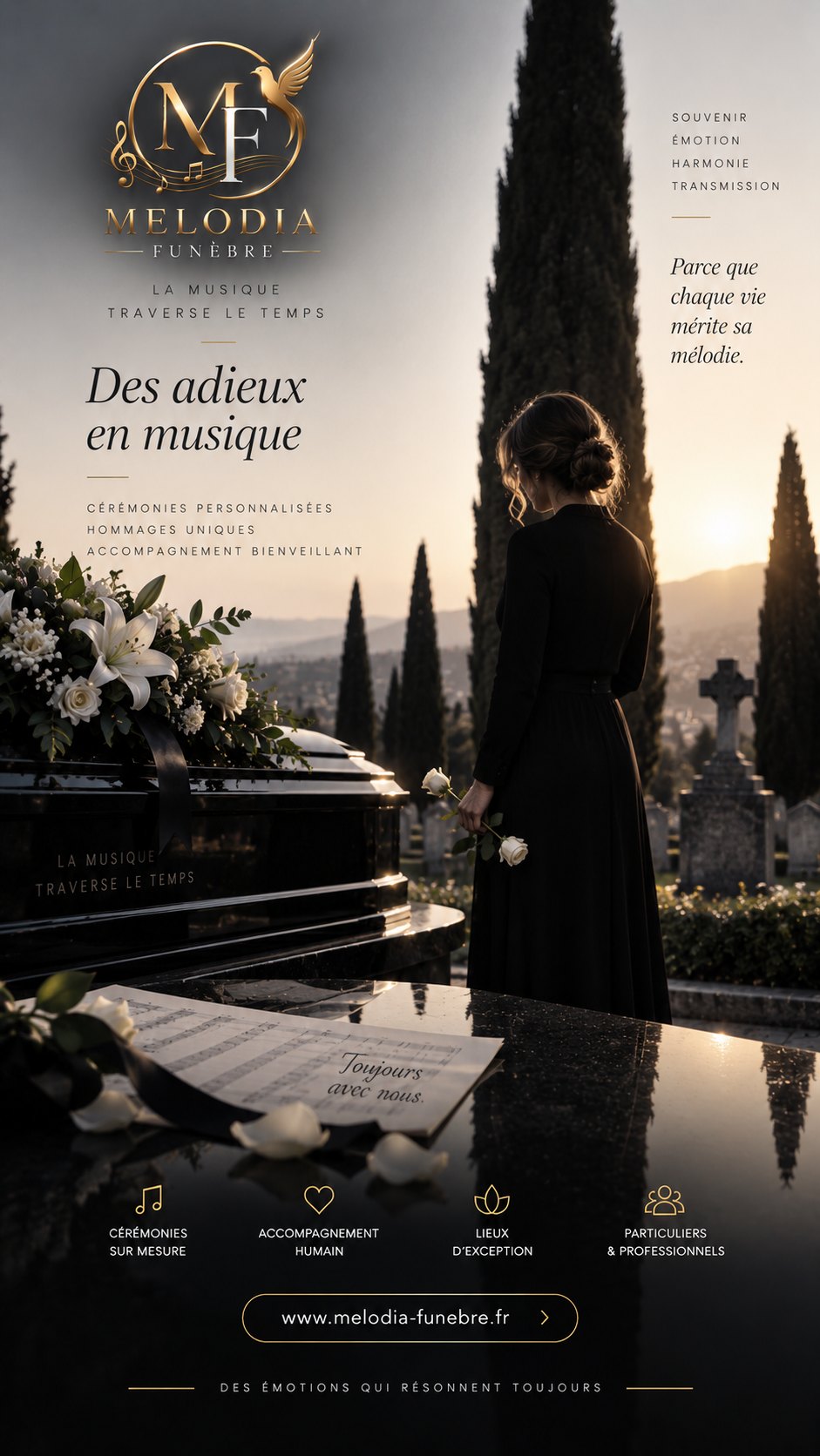 Affiche : Des adieux en musique